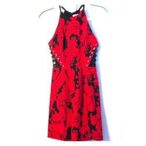 Parker body con dress with fun side detailing